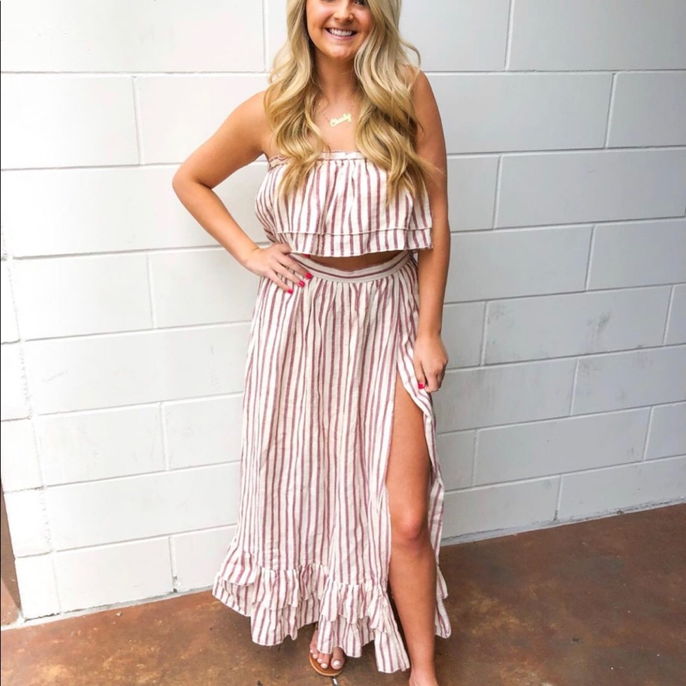 Striped Woven Layered Set